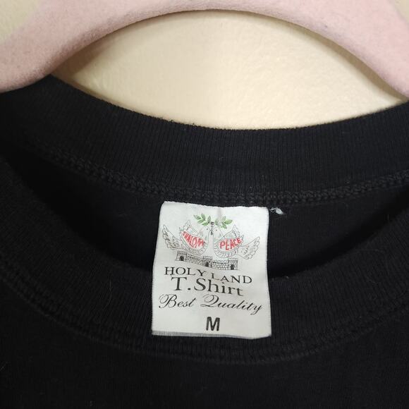 Vintage Pearl Jam פרל ג'ם Hebrew Short Sleeve Alive Concert Tee in Black Size M - Picture 5 of 7